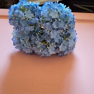 Artifical blue hydrangeas